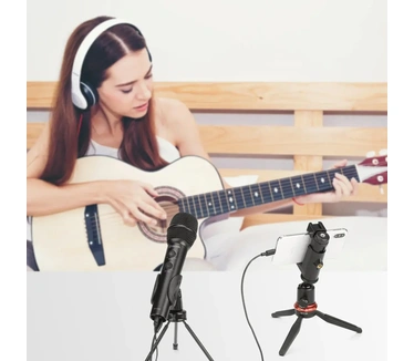 Boya BY-HM2 professionele handmicrofoon voor smartphone en computer