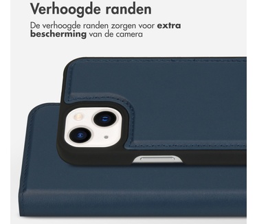Accezz Premium Leather 2 in 1 Wallet Bookcase iPhone 13 Mini - Donkerblauw