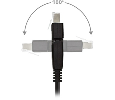 InLine RJ45/RJ45 Cat6a 1m Zwart