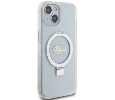 Guess Ring MagSafe Back Case voor Apple iPhone 15 (6.1") - Clear Transparant