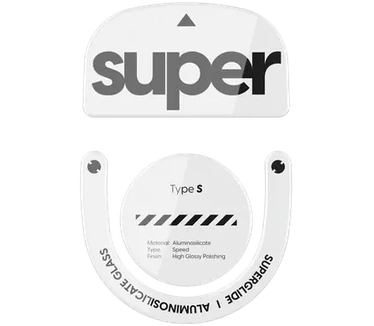 Pulsar Superglide Type S Version 2 Glass Skates Logitech Superlight 2 / X2 Superstrike muis skate
