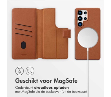 Accezz Leather Bookcase 2-in-1 met MagSafe
