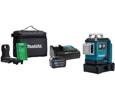Makita SK700GDX 12V Max Li-Ion Accu Kruislijnlaser Set (1x 4.0Ah) In Tas - Zelfnivellerend - Groen 3x360° - 35m