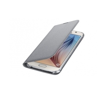 Samsung Flip Wallet Galaxy S6 - EF-WG920BS - Silver (Fabric)