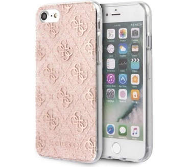 Guess 4G Glitter Hard Case - Apple iPhone 7/8/SE (2020) - Roze  Roze