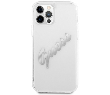 Guess Vintage Transparent Case - iPhone 12/12 Pro (6.1") - Zilver Zilver