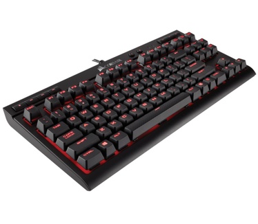 Corsair K63 Clavier Mécanique Gaming (Cherry MX Red, Rétro-Éclairage Rouge, AZERTY) Noir