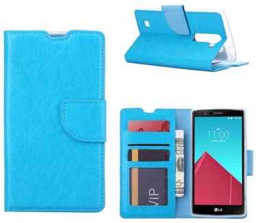 Luxe Lederen Bookcase hoesje voor de LG G4 Mini Compact - Blauw (LG G4 Mini Compact) Blauw