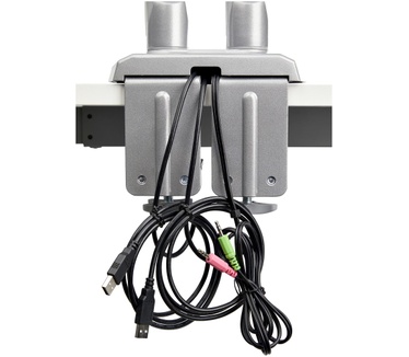 Startech.com Monitor arm voor 2 schermen bureausteun met geïntegreerde 2-poorts USB passthrough