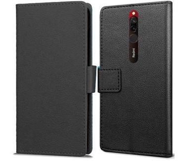 qMust Xiaomi Redmi 8 Wallet Hoesje Zwart