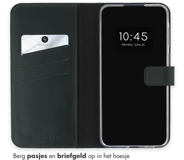 Selencia Echt Leren Bookcase Samsung Galaxy A57 (5G) - Groen