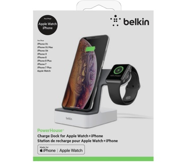 Belkin PowerHouse laadstation voor Apple Watch + iPhone XS, iPhone XS Max, iPhone XR (Apple Watch Edition
Apple Watch Nike+
Apple Watch Series 1
Apple Watch Series 2
Apple Watch Series 3
Apple Watch Series 4
Apple Watch Sport
iPhone 5/5s
iPhone 6 Plus
iPh