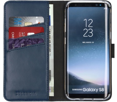 Selencia Echt Lederen Bookcase Samsung Galaxy S8