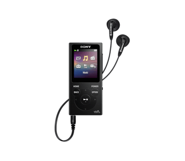 Sony MP3-speler, Kleurendisplay, ca. 4,32cm Schermgrootte, 1,7 Inch, 8 GB Intern geheugen, Geïntegreerde radio, Accu, formaat: JPEG, MP3, WMA, USB kabel NW-E 394 B 8GB