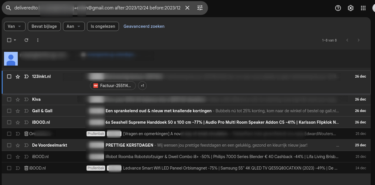 Tussen hoster en gmail 2 mails (met waardebon) verdwenen en
