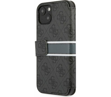 Guess 4G Printed Stripe Book Case Apple iPhone 13 (6.1") - Grijs Grijs
