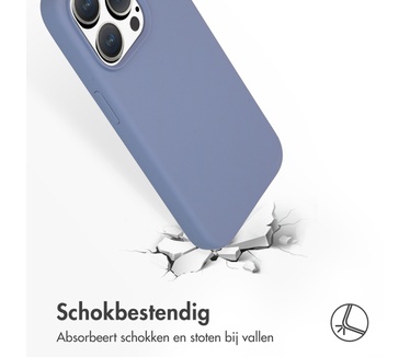 Accezz Liquid Silicone Backcover met MagSafe iPhone 15 Pro - Lavender Grey