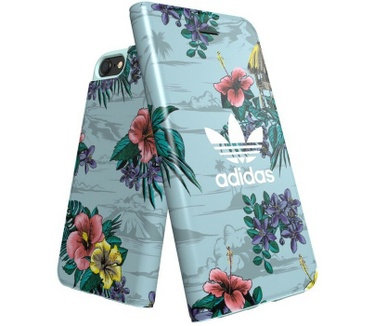 Adidas Floral Book Case voor Apple iPhone X/XS (5.8") - Grijs Grijs