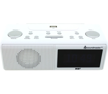 Soundmaster UR8350WE DAB+, FM wekker radio met USB