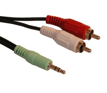 Sandberg MiniJack-M->2xRCA-M  1 m