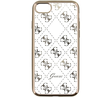 Guess 4G Folio TPU BackCover voor Apple iPhone 7 (4.7") - Goud Goud