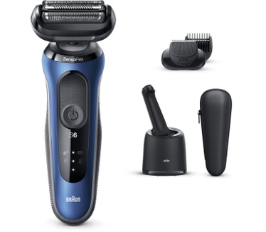 Braun Series 6 60-B7500cc Elektrisch Scheerapparaat Met SmartCare Center, Baardtrimmer, Blauw