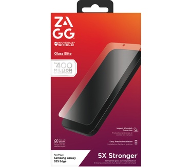 Zagg InvisibleShield Gehard Glas Helder Screenprotector Samsung Galaxy S25 Edge