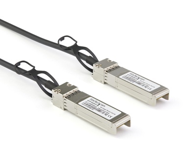 Startech.com SFP+ Direct Attach kabel Twinax SFP+ koper kabel DAC passief 10 Gbps Dell EMC DAC-SFP-10G-1M DACSFP10G1M Zwart