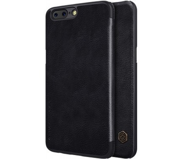 Nillkin OnePlus 5 Leren Hoesje Zwart