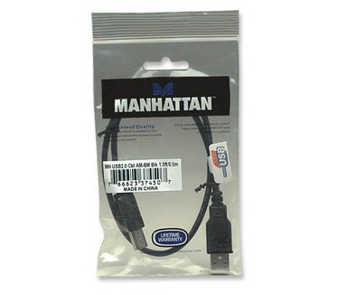 Manhattan 0.5m USB 2.0 A M/B M