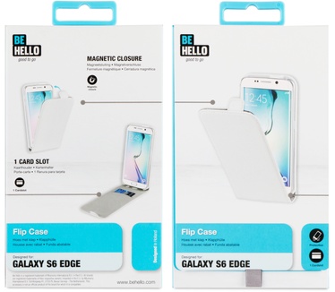 BeHello Samsung Galaxy S6 Edge Flip Case White