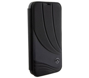 Mercedes-Benz Wave Book Case - Apple iPhone 15 Pro (6.1") - Zwart Zwart