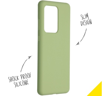 Accezz Liquid Silicone Backcover Samsung Galaxy S20 Ultra - Groen (Galaxy S20 Ultra) Groen