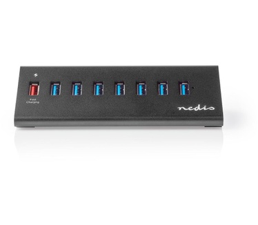 Nedis USB-Hub | 8-Poorts | USB 3.0 met Externe Voeding | QC3.0 Oplaadpoort | 5 Gbps