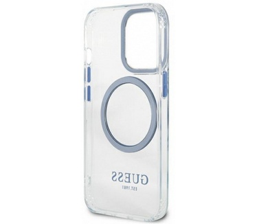 Guess Translucent Back Case - Apple iPhone 13 Pro (6.1") - Blauw Blauw