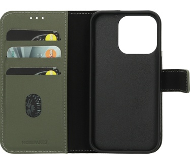 Mobiparts Leather 2 in 1 Wallet Case Apple iPhone 15 Pro Green
