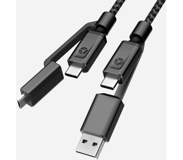 Nomad 1.5 m Rugged Universele USB-C Cable - 4-in-1 Connector - Multi-tip Charging, MacBook Pro bijna-Charging