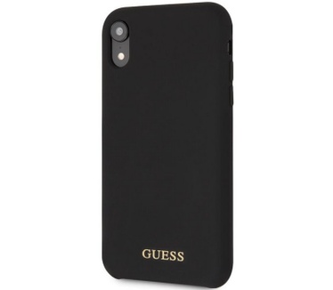 Guess Silicone Logo HardCase - Apple iPhone XR (6.1") - Zwart  Zwart