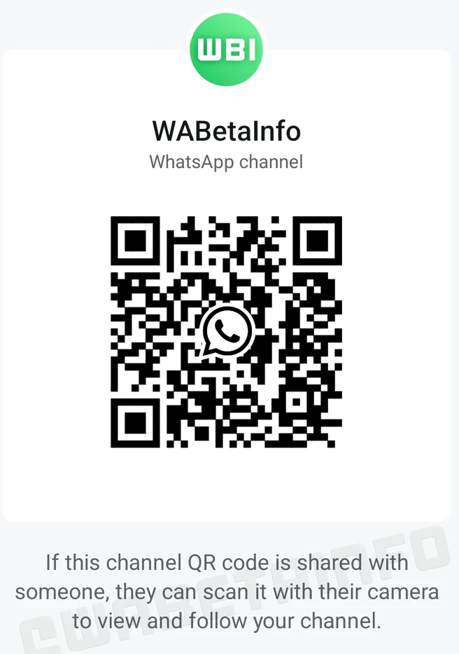 WhatsApp test functie om kanalen te volgen via QR-code - Bron: WABetaInfo
