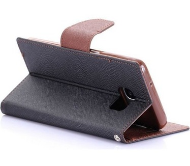 Mercury Fancy Diary WalletCase - Samsung Galaxy J5 - Zwart/Bruin Zwart