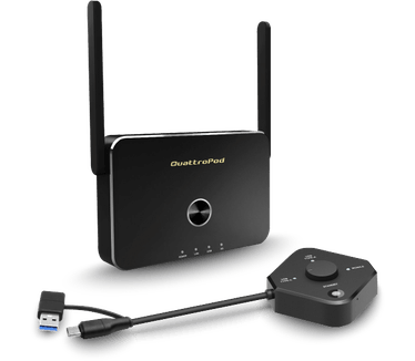 EZCast Pro Quattropod USB Starter 1x Zender 1x Ontvanger (1 x U01, 1 x R01) Casting system for USB (USB-C alternate mode recommended), 4K