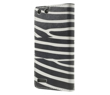 Kees Zebra Print Portemonnee Hoesje Huawei Ascend G6