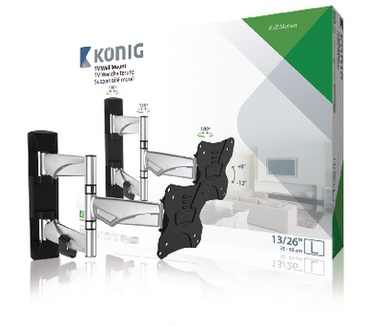 König TV full motion 13 - 26"/33 - 66 cm 30 kg/66 lbs
