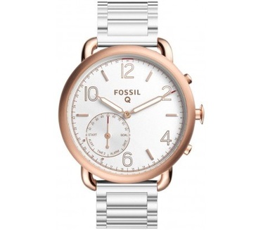 qMust Metalen armband voor Fossil Q Tailor Hybrid - Silver