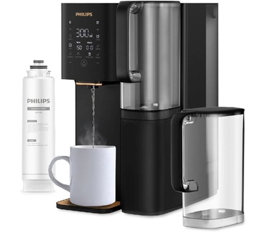 Philips Water ADD6920BK/10 omgekeerde osmosstation voor water, Aquaporine Inside: verwijdert tot 110 stoffen, onmiddellijke opwarming, 1 jaar filterlevensduur