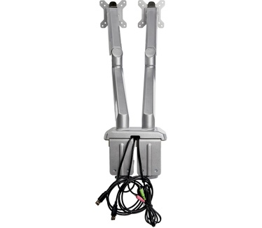 Startech.com Monitor arm voor 2 schermen bureausteun met geïntegreerde 2-poorts USB passthrough