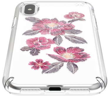 Speck Presidio Clear + Print Apple iPhone X/XS Embroideredfloral Fuchsia/Clear