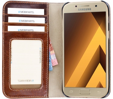 Mobiparts Excellent Wallet Case Samsung Galaxy A3 (2017) Oaked Cognac