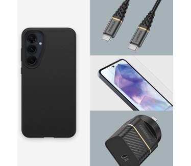 Otterbox React Series Case voor Galaxy A55 5G, Black (Galaxy A55 5G) Zwart