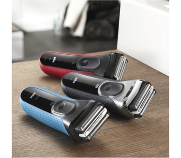 Braun Series 3 ProSkin 3020s Oplaadbaar Elektrisch Scheerapparaat met Scheerapparaatreiniger, Zwart